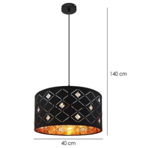 Obrazek Lampa 15448H Czarno-złota LW1