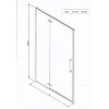Obrazek Drzwi prysznicowe Etna 120x195 chrom