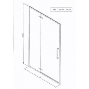 Obrazek Drzwi prysznicowe Etna 120x195 chrom