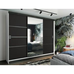 Obrazek Szafa Retro 200 4L biała/ front czarny