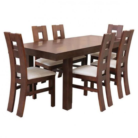 Obrazek Zestaw stół i krzesła Iza 1+6 ST408 KR124 BR283 savi2 beige958