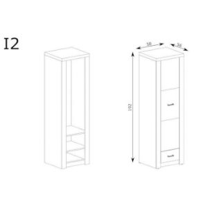 Obrazek Szafa 1d Indianapolis I2 Jesion Jasny