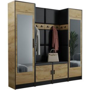 Obrazek Garderoba Roj 18 craft + Madryt 1100 ekoskóra czarna