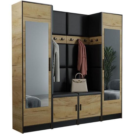 Obrazek Garderoba Roj 18 craft + Madryt 1100 ekoskóra czarna