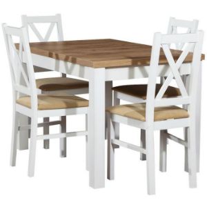 Obrazek Zestaw stół i krzesła Hebe 1+4 st30 120x80 +W113 wotan/biały