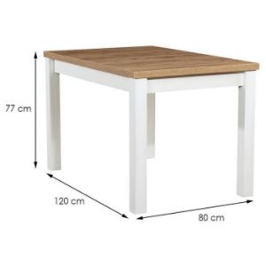 Obrazek Zestaw stół i krzesła Hebe 1+4 st30 120x80 +W113 wotan/biały