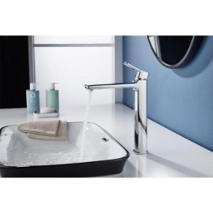 Obrazek Bateria umywalkowa wysoka Silva chrom