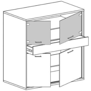 Obrazek Witryna M5 Mediolan Natural Hikora 