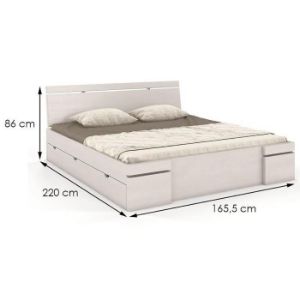 Obrazek Łóżko sosnowe Skandica Sparta maxi+sz 160X200 biały 