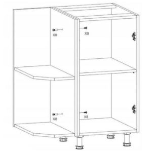 Obrazek Szafka kuchenna Gardena D25PZ white