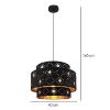 Obrazek Lampa 15448H1 Czarno-złota LW1