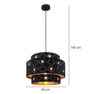 Obrazek Lampa 15448H1 Czarno-złota LW1
