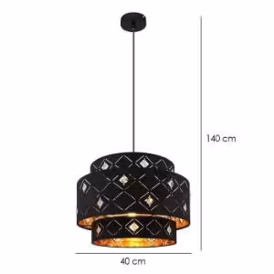 Obrazek Lampa 15448H1 Czarno-złota LW1