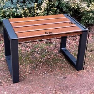 Obrazek Krzesło nowoczesne bez oparcia drewno naturalne