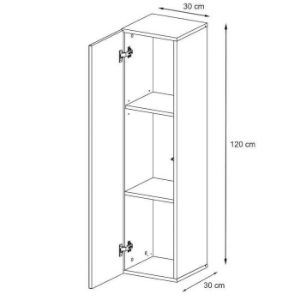 Obrazek Szafka Wisząca Switch WW2 Czarny +LED