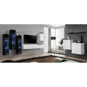 Obrazek Szafka Wisząca Switch WW2 Czarny +LED
