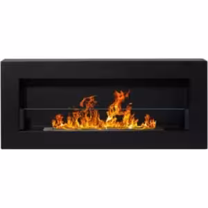 Obrazek Biokominek 900x400 Box z szybą czarny strukturalny