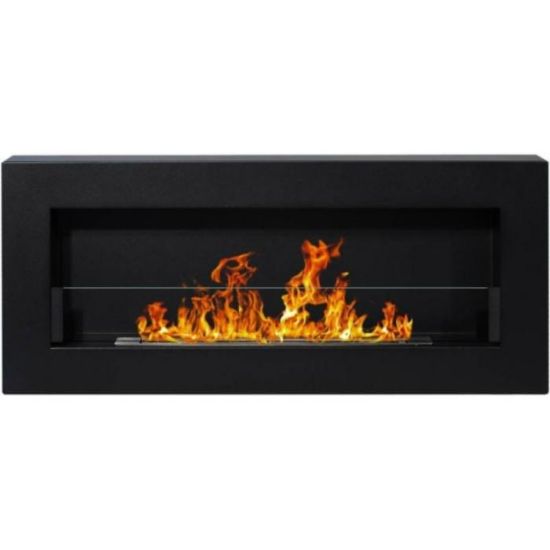 Obrazek Biokominek 900x400 Box z szybą czarny strukturalny