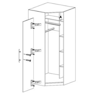 Obrazek Szafa Smart SR4 95 cm dąb sonoma/biały