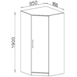 Obrazek Szafa Smart SR4 95 cm dąb sonoma/biały