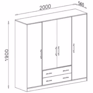 Obrazek Szafa Smart Srl1 4dl Grafit