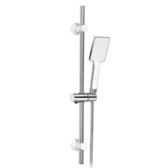 Obrazek Zestaw natryskowy Dokos AU-19-Z02 biały/chrom 1F