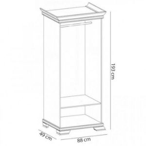 Obrazek Szafa Kora KS1 88 cm biały