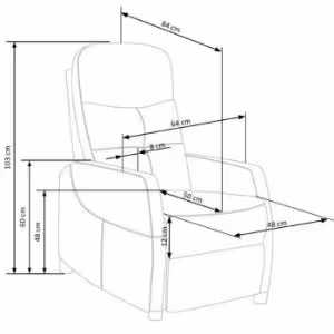 Obrazek Fotel z funkcją relax Felini 2 velvet