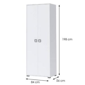 Obrazek Szafa 2D Kiki G2P-BE/KI-15 white/white 