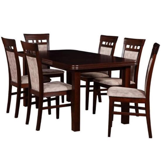 Obrazek Zestaw stół i krzesła Kastor 1+6 st14 160x200 +W32 orzech