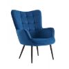 Obrazek Fotel z podnóżkiem Timo granatowy
