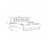 Obrazek Stelaż łóżka Arystyda 160 z szafkami nocnymi
