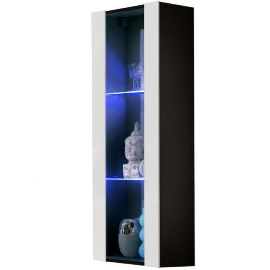 Obrazek Witryna Mała Fly 21+Szkło Biały/Czarny