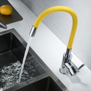 Obrazek Bateria zlewozmywakowa elastyczna Samba żółta