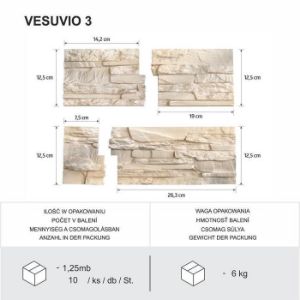 Obrazek Kamień Gipsowy Vesuvio 3 Narożnik