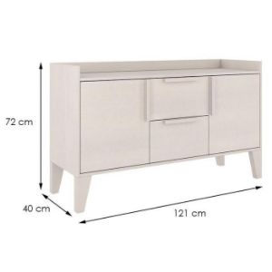 Obrazek Komoda Drewniana Sosnowa Skandica Agava Biała