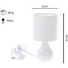 Obrazek Lampa Stołowa JT899-1 Biała LB1