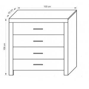 Obrazek Komoda Cezar 9 sonoma