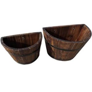 Obrazek Drewniana doniczka 32x17,5x21 cm