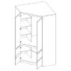 Obrazek Szafa narożna Boston Bos S14 121 cm biel alpejska/mdf HG