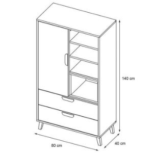 Obrazek Regał Joker 5 Biały/Grafit/Szary/Dąb Lefkas