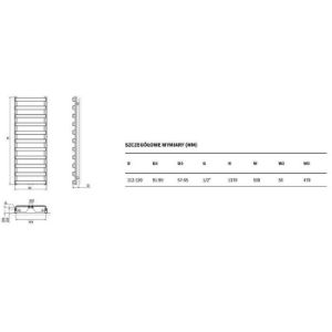 Obrazek Grzejnik łazienkowy Meteor 137 1370x500 biały 