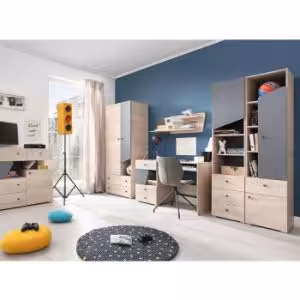 Obrazek Regał Delta 45 DL7 dąb/antracyt