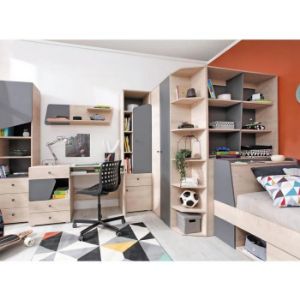 Obrazek Regał Delta 45 DL7 dąb/antracyt