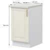 Obrazek Szafka kuchenna Evergreen R-45-1K/4 ivorymat