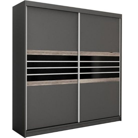 Obrazek Szafa Turyn 203 Lava/Czarne Szkło