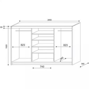 Obrazek Szafa Porto 250 Biały