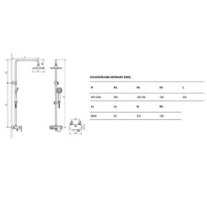 Obrazek Rain Altar system natryskowy z deszczownicą z baterią mechaniczną