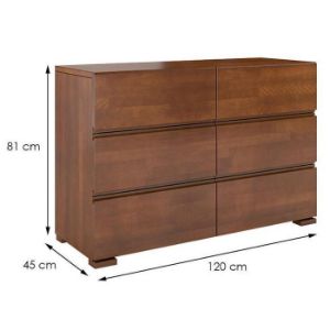 Obrazek  Komoda Drewniana Bukowa 6s Skandica Vestre Orzech 