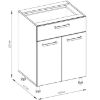 Obrazek Szafka kuchenna Sofia D60 2D 1S